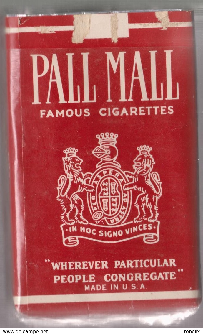PALL MALL - American  Empty Cigarettes Paper Box Around 1970 - Zigarettenetuis (leer)