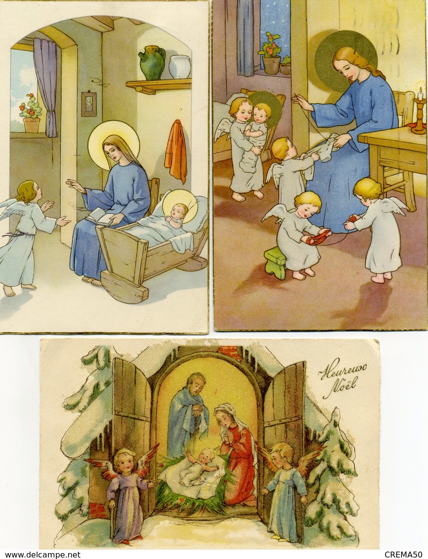 Lot De 6 Cartes - Crèche, Jésus, Ange ... - Gesù