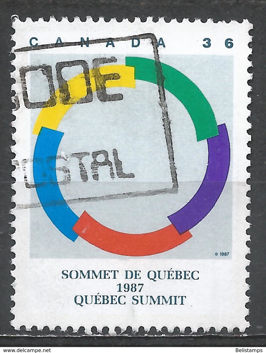 Canada 1987. Scott #1146 (U) Intl. Francophone Summit, Quebec ** Complet Issue - Gebraucht