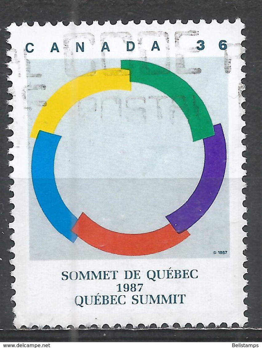 Canada 1987. Scott #1146 (U) Intl. Francophone Summit, Quebec ** Complet Issue - Oblitérés