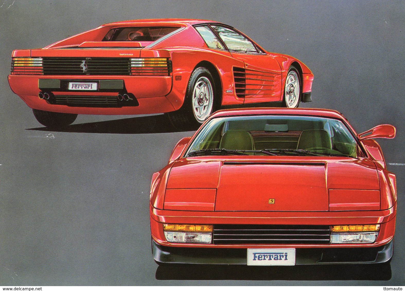 Ferrari Testarossa  -  Hideaki Kodama    - 1986    -  Carte Postale - Turismo