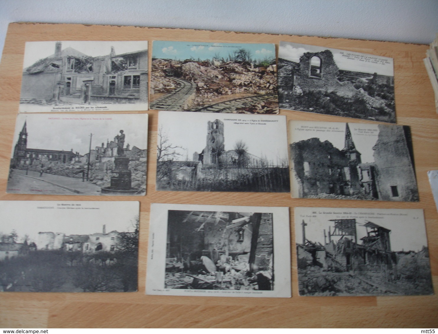 Lot De 51 Carte Guerre 14.18 Ruines - Oorlog 1914-18