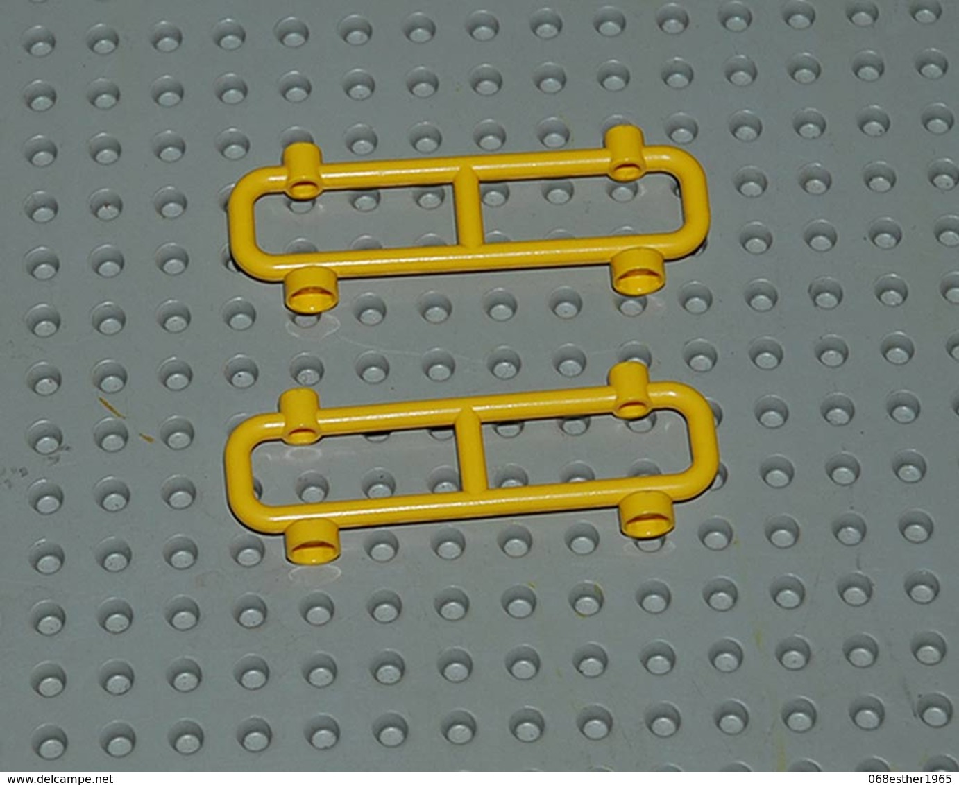 Lego Lot 2x Barrière Barre Clôture Ref 2486 Jaune 1x8x2 - Lego Technic