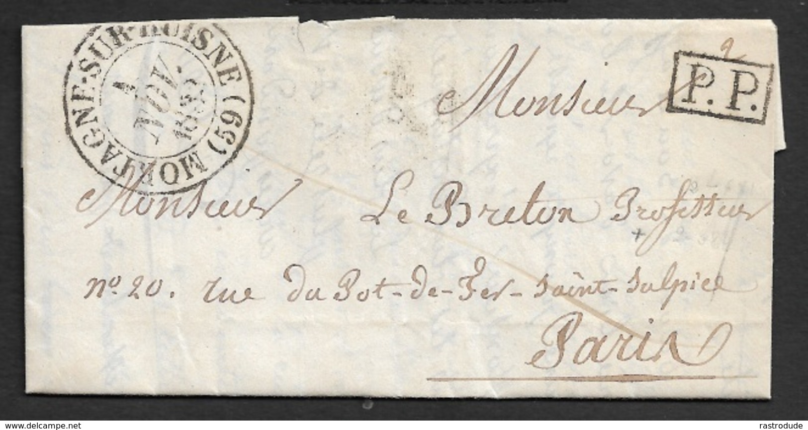 1833 - LAC - C.à.d MORTAGNE SUR HUISNE Type 13 - Port Payé A PARIS - 1801-1848: Vorläufer XIX