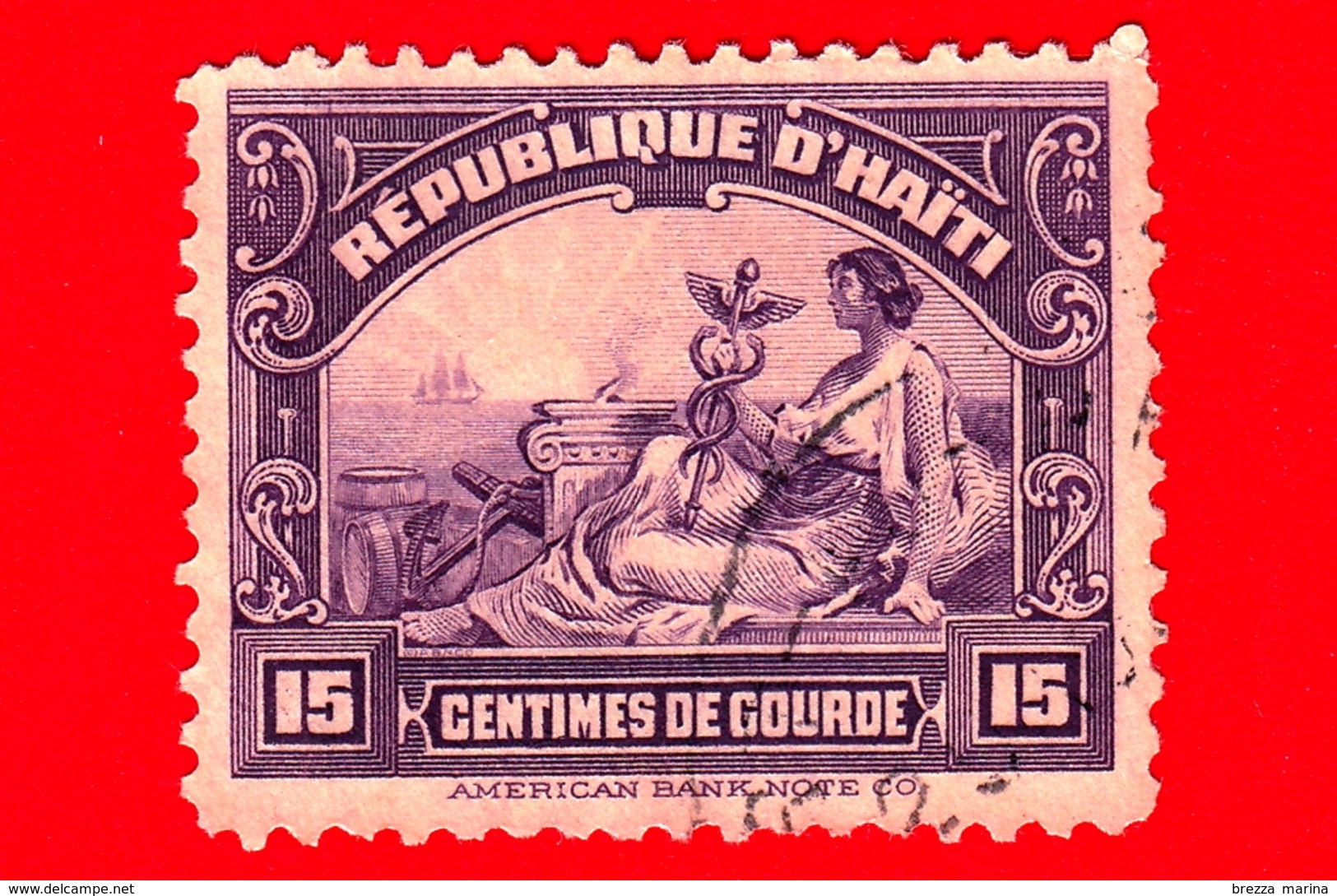HAITI - Usato - 1920 - Allegoria Del Commercio - 15 - Haiti