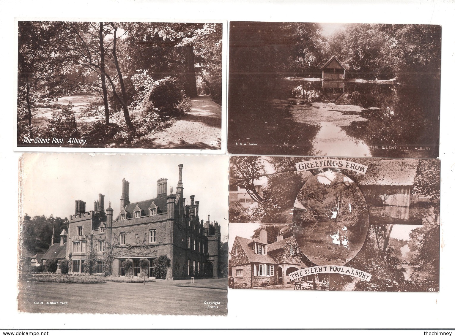 FOUR OLD POSTCARDS OF ALBURY SURREY - Surrey