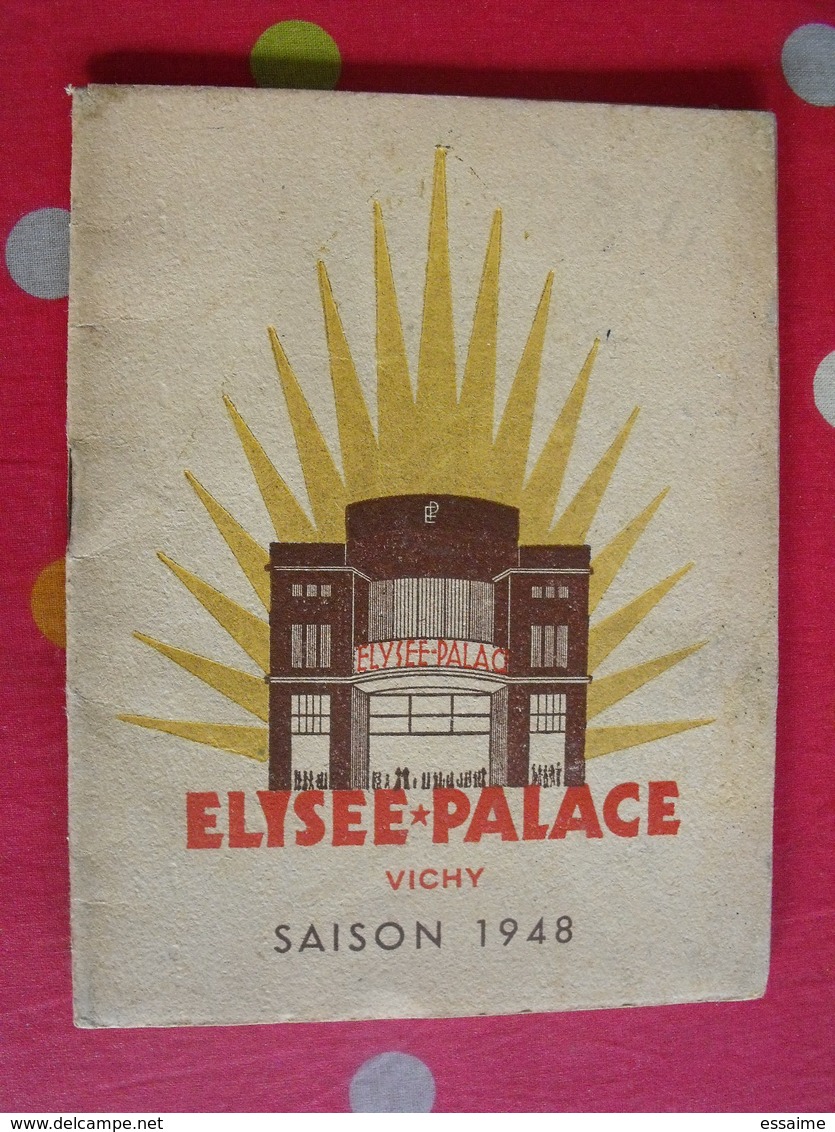 Programme Elysée-Palace à Vichy. Saison 1948 - Auvergne