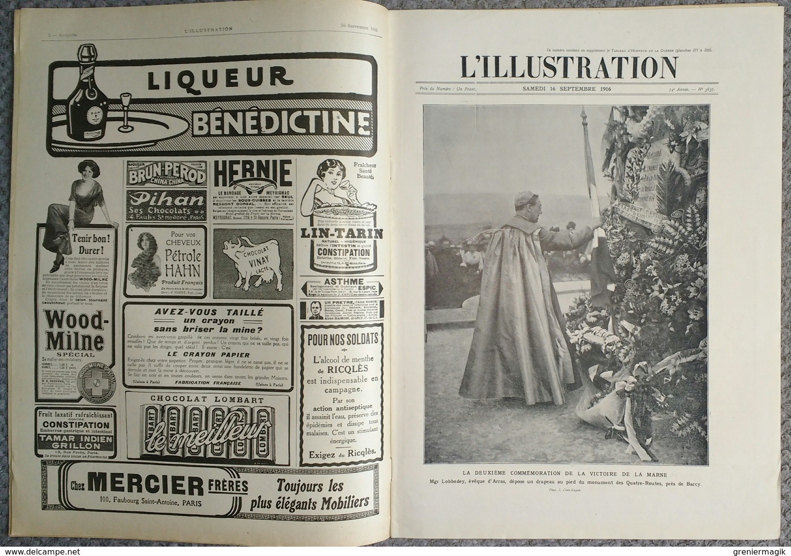 L'Illustration 3837 16 Septembre 1916 Anzac Et Sulva/Pierre Loti/Salonique/Cléry-sur-Somme/Zeppelin L 21 Abattu - L'Illustration