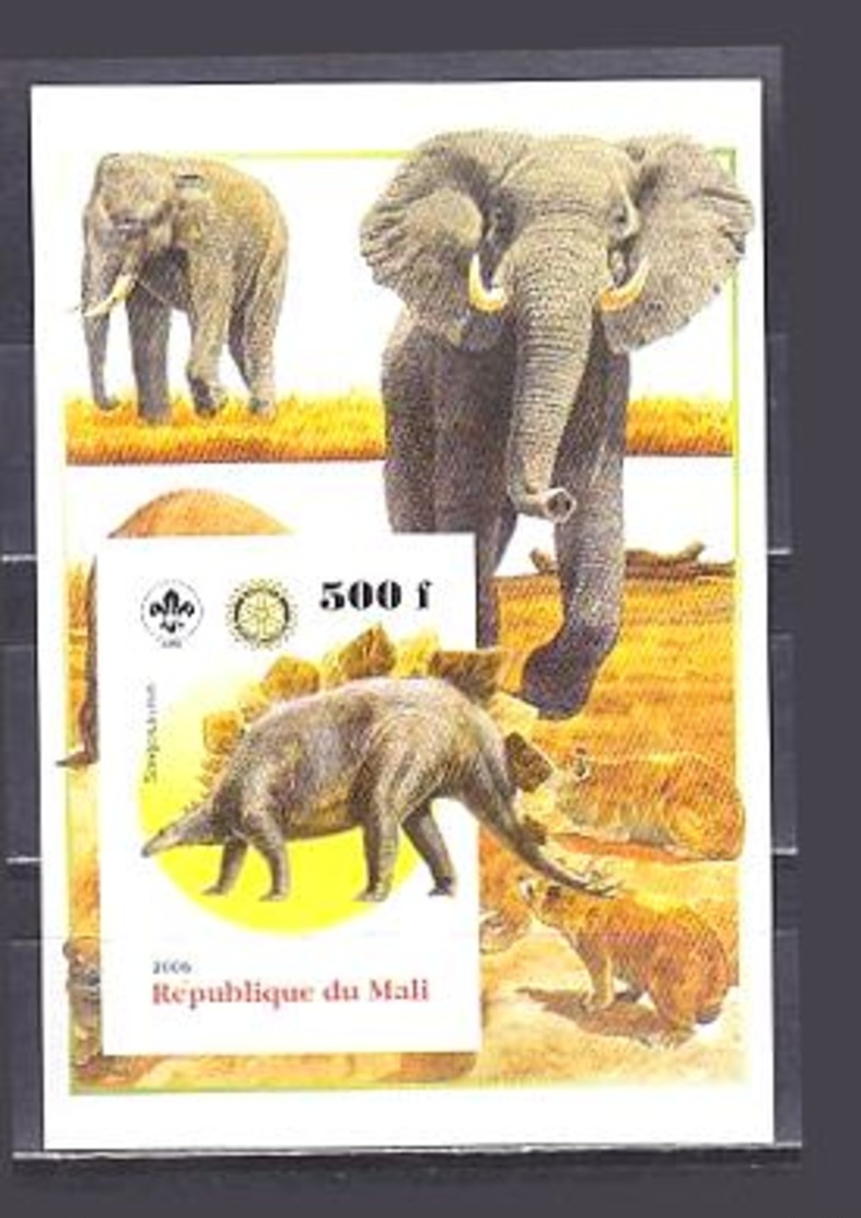 Mali Disparue Faune Dinosaures Paléontologie Préhistorique 2006 éléphants - Elefanti