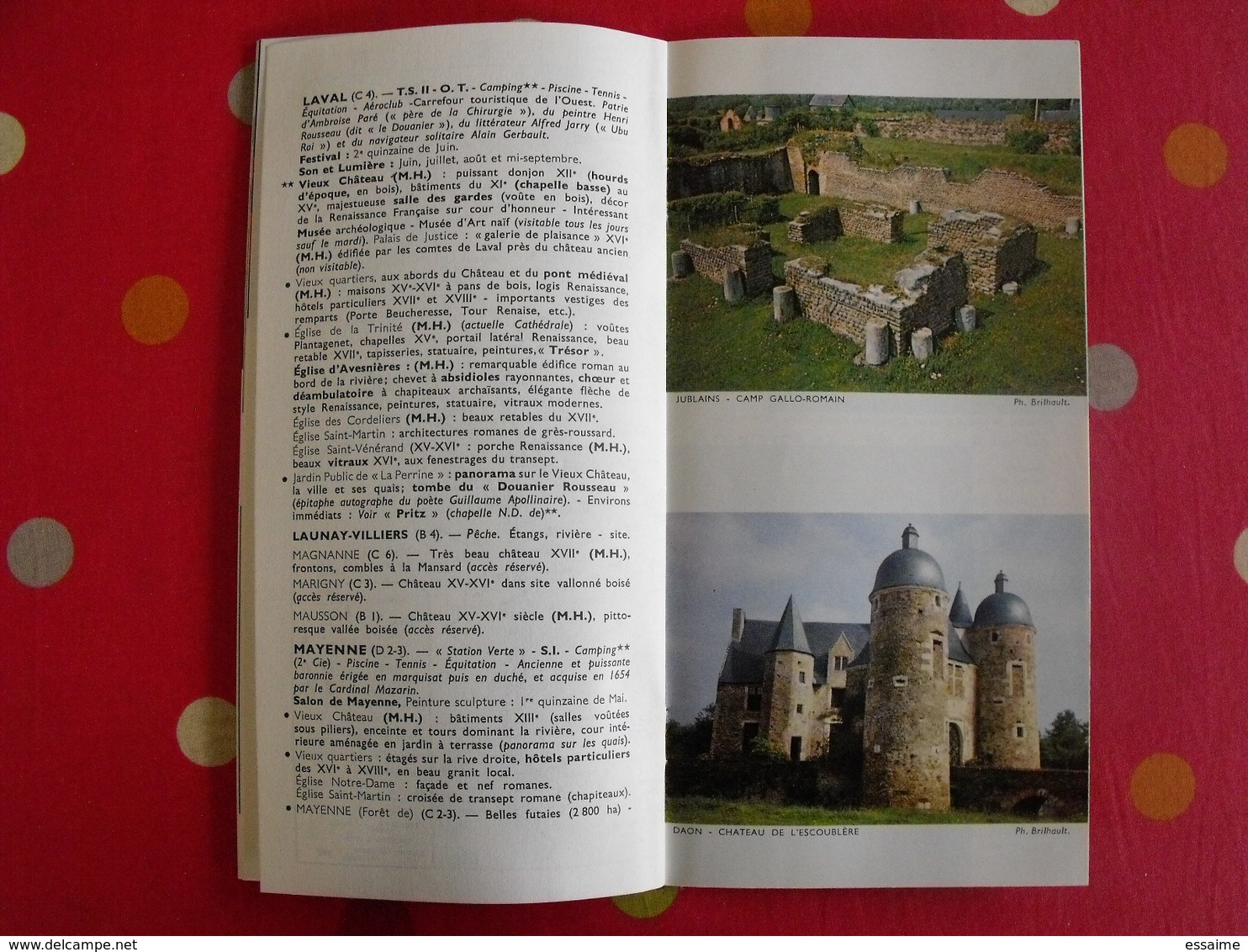 la Mayenne. memento des communes + photos touristiques. Laval Chateau-Gontier vers 1965