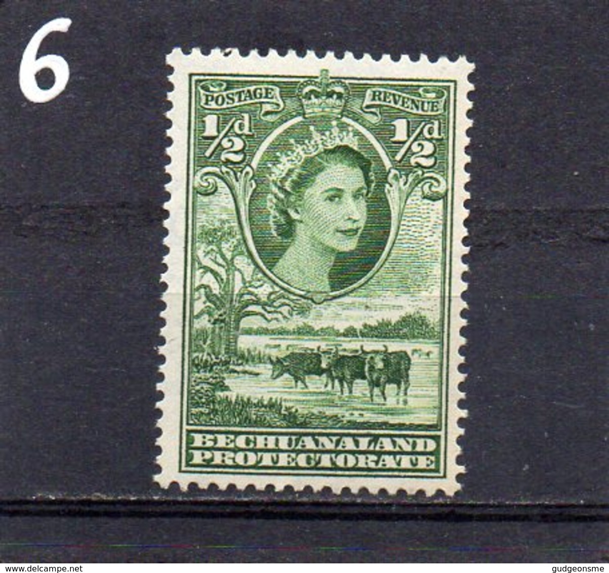 1955 Elizabeth 1/2d MNH - 1885-1964 Bechuanaland Protectorate