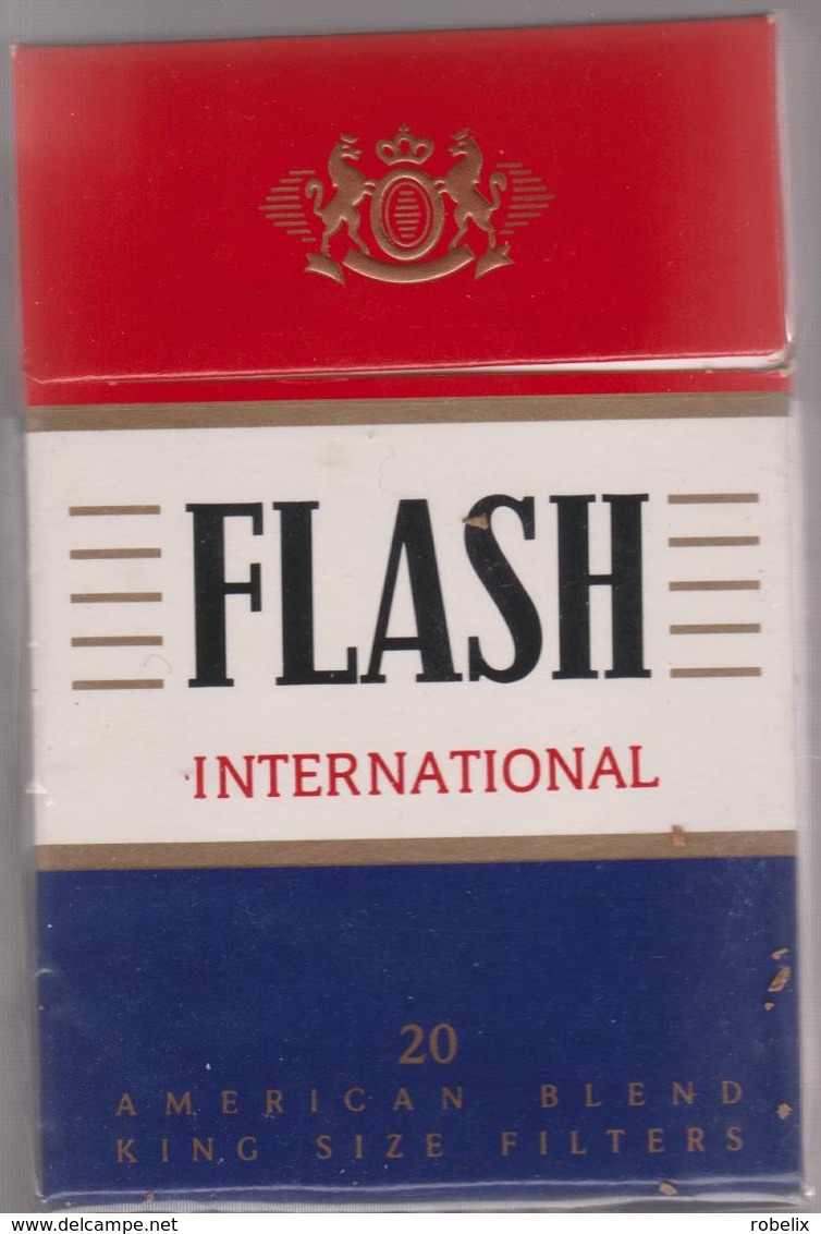 FLASH - Empty American Cigarettes Carton Box - Around (environ)   1970 - Etuis à Cigarettes Vides