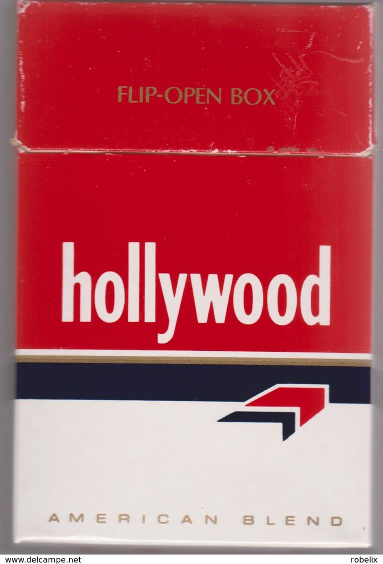 HOLLYWOOD - American) Empty Cigarettes Carton Box Around 1970 - Etuis à Cigarettes Vides