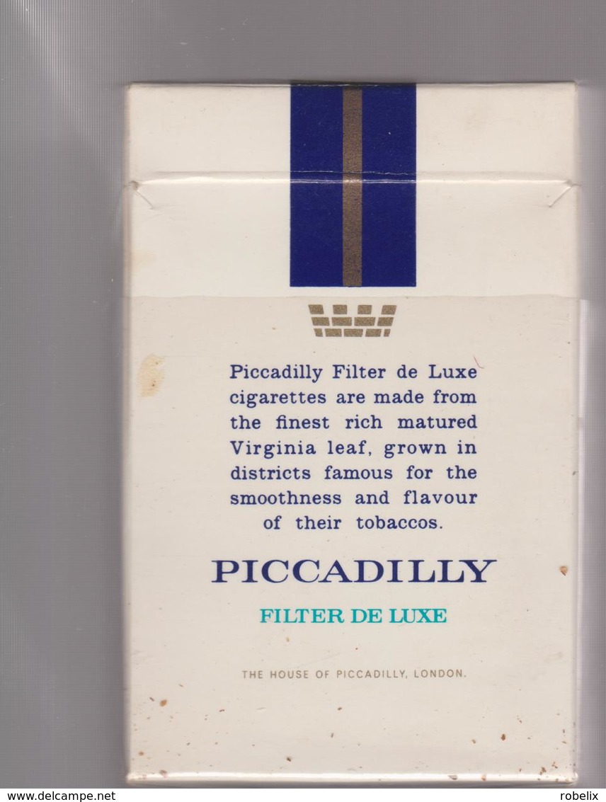 PICCADILLY - Empty American Cigarettes Carton Box - Around (environ)  1970 - Empty Cigarettes Boxes