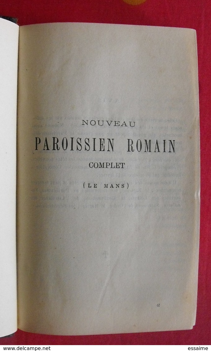 Nouveau Paroissien Selon Le Rite Romain à L'usage Du Diocèse Du Mans. Charles Monnoyer Le Mans 1901 - Pays De Loire