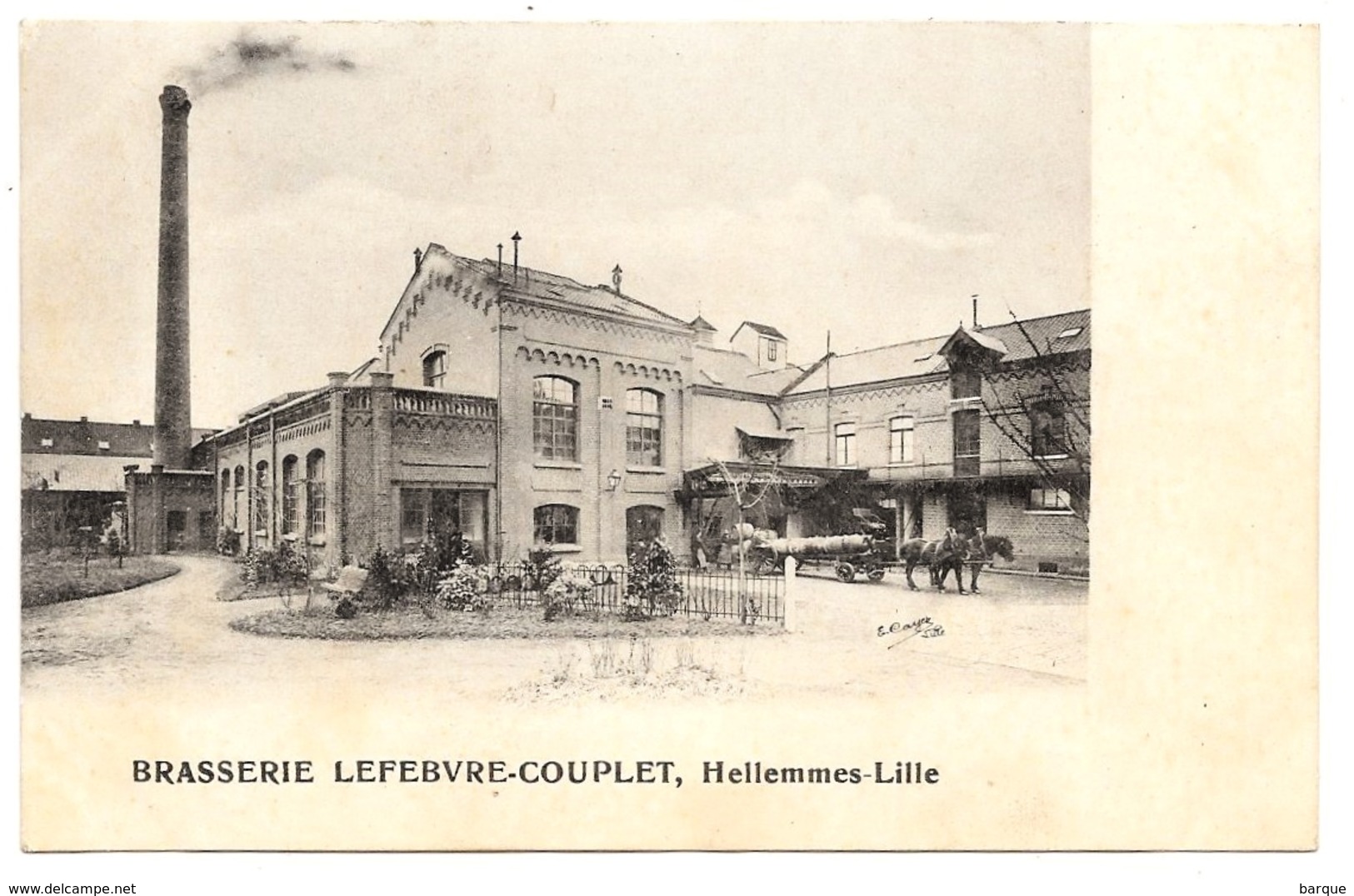 D 59 . CPA . HELLEMMES - LILLE . BRASSERIE LEFEBVRE COUPLET .  TOP - Lille