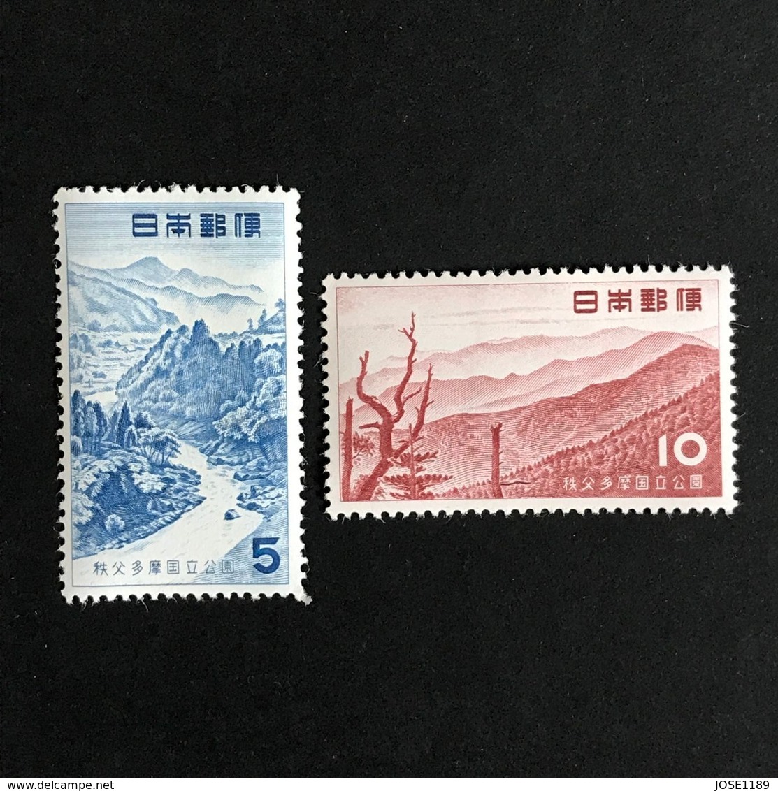 ◆◆◆ Japón 1955 Chichibu - Tama  (National Park)  Complete   NEW  AA51 - Unused Stamps