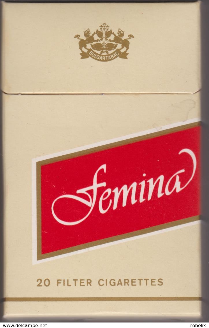 FEMINA - Bulgarian  Empty Cigarettes Carton Box - Around 1975 - Etuis à Cigarettes Vides