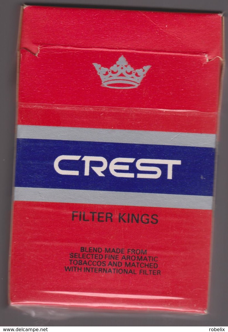 CREST  - Indian  Empty Cigarettes Carton Box - Around 1970 - Etuis à Cigarettes Vides