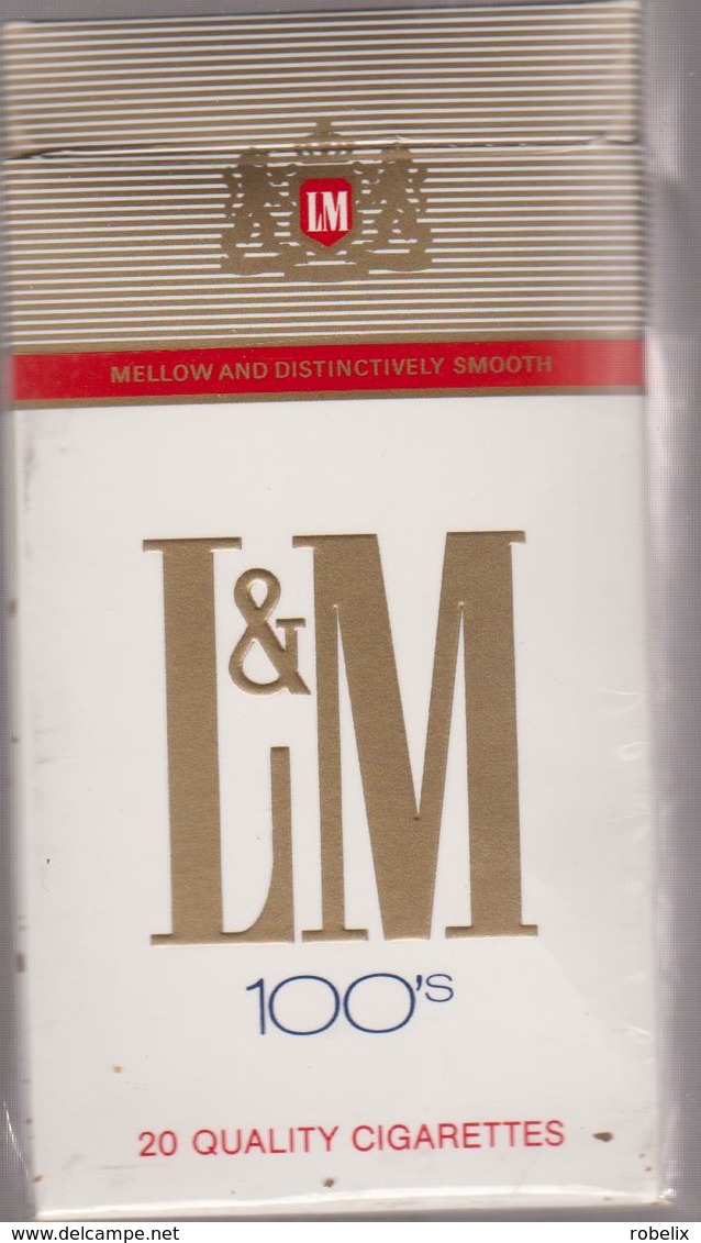 L&M  - American  Empty Cigarettes Carton Box Around 1970 - Etuis à Cigarettes Vides