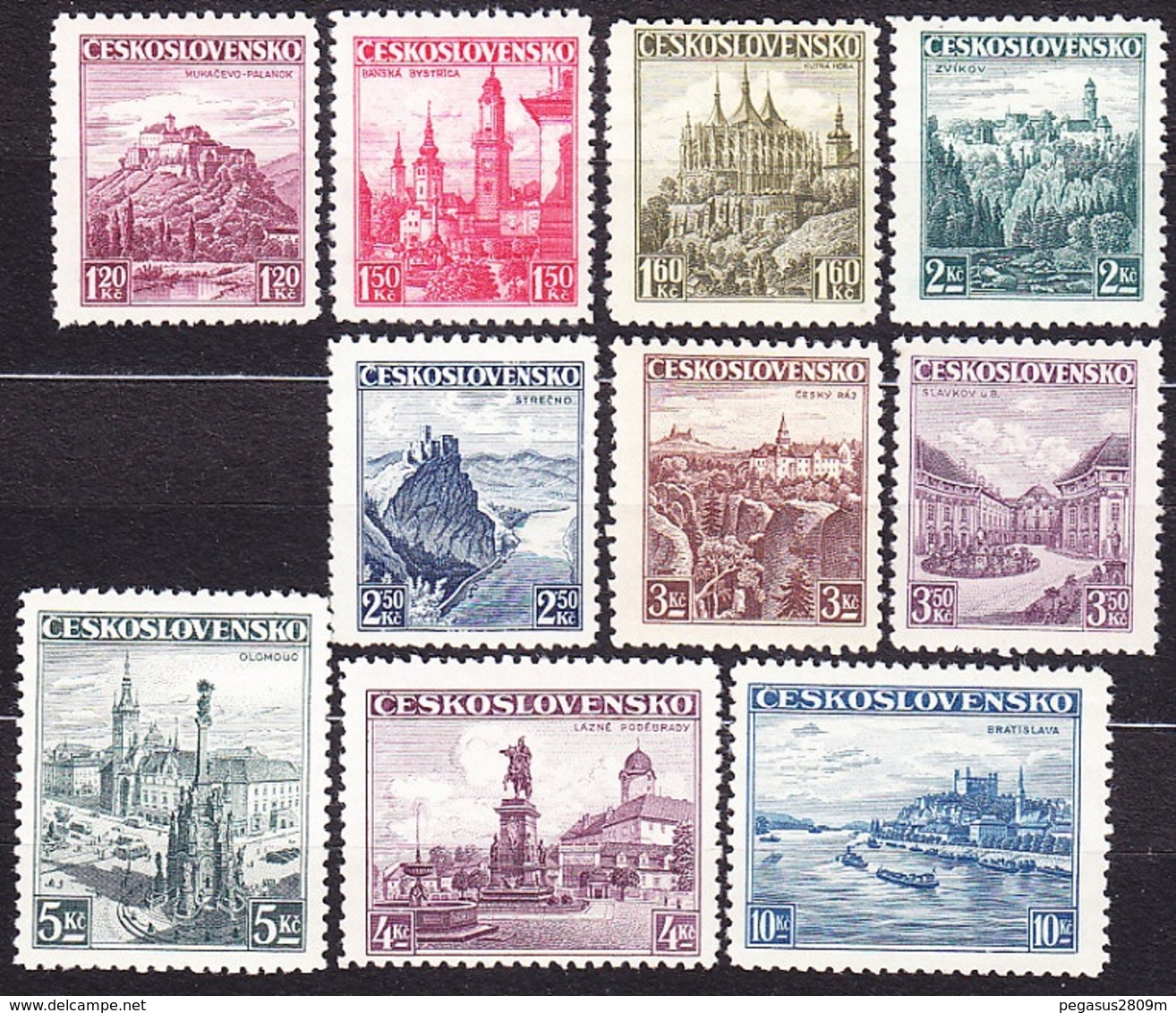 CZECHOSLOVAKIA 1936, 2 Complete Sets, MNH. Michel 351-359, 386. COUNTRYSIDES. Good Condition, See The Scans. - Unused Stamps