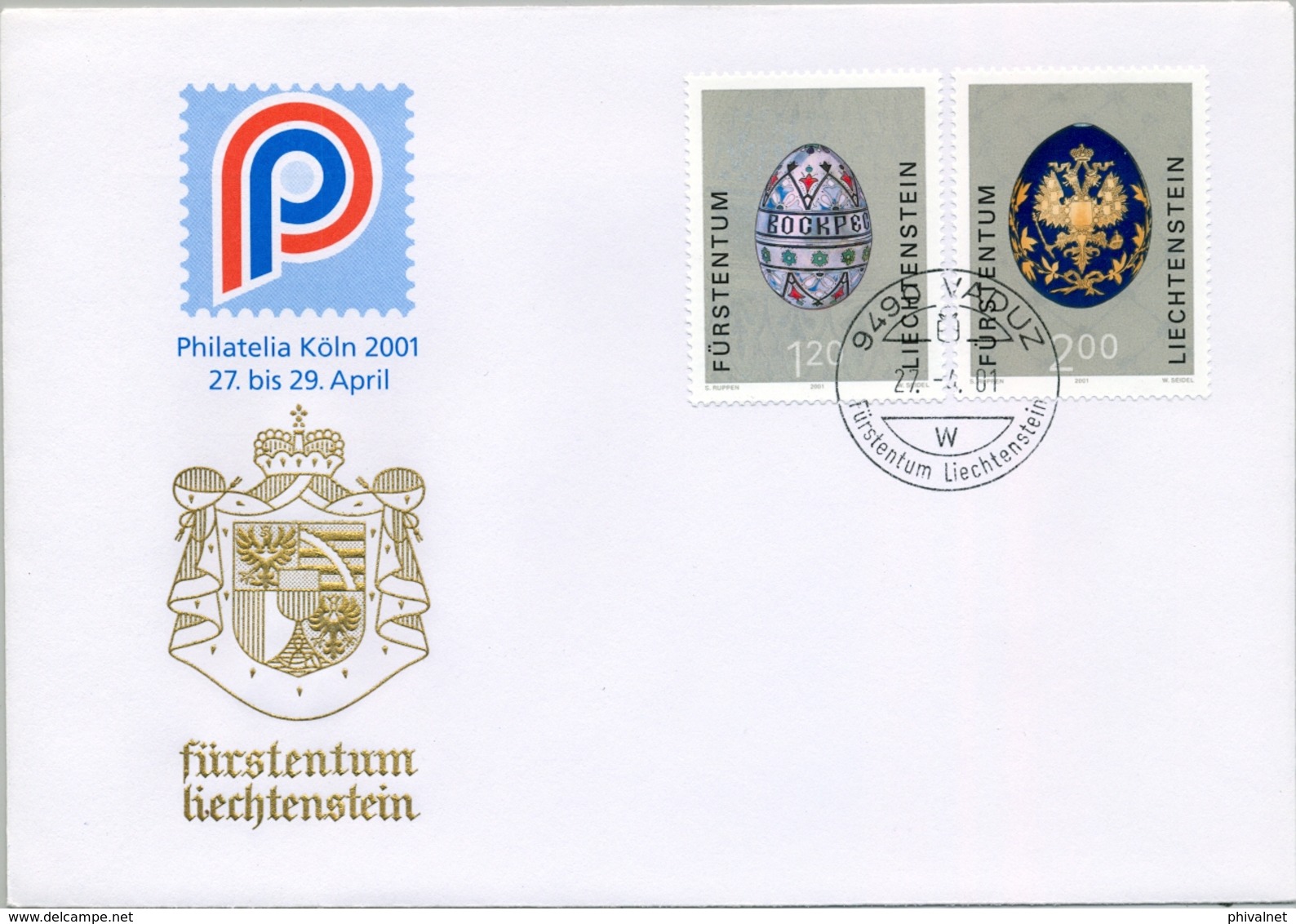 2001 , LIECHTENSTEIN , VADUZ ,  ARTE , FABERGÉ - Briefe U. Dokumente