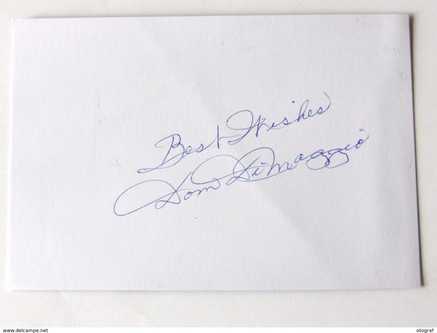 Baseball - Dominic Paul DIMAGGIO - Signé / Hand Signed / Dédicace Authentique / Autographe - Baseball