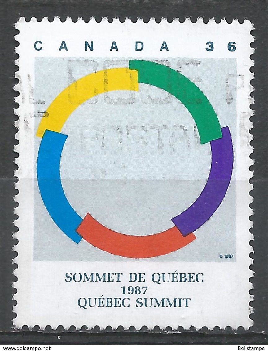 Canada 1987. Scott #1146 (U) Intl. Francophone Summit, Quebec ** Complet Issue - Oblitérés