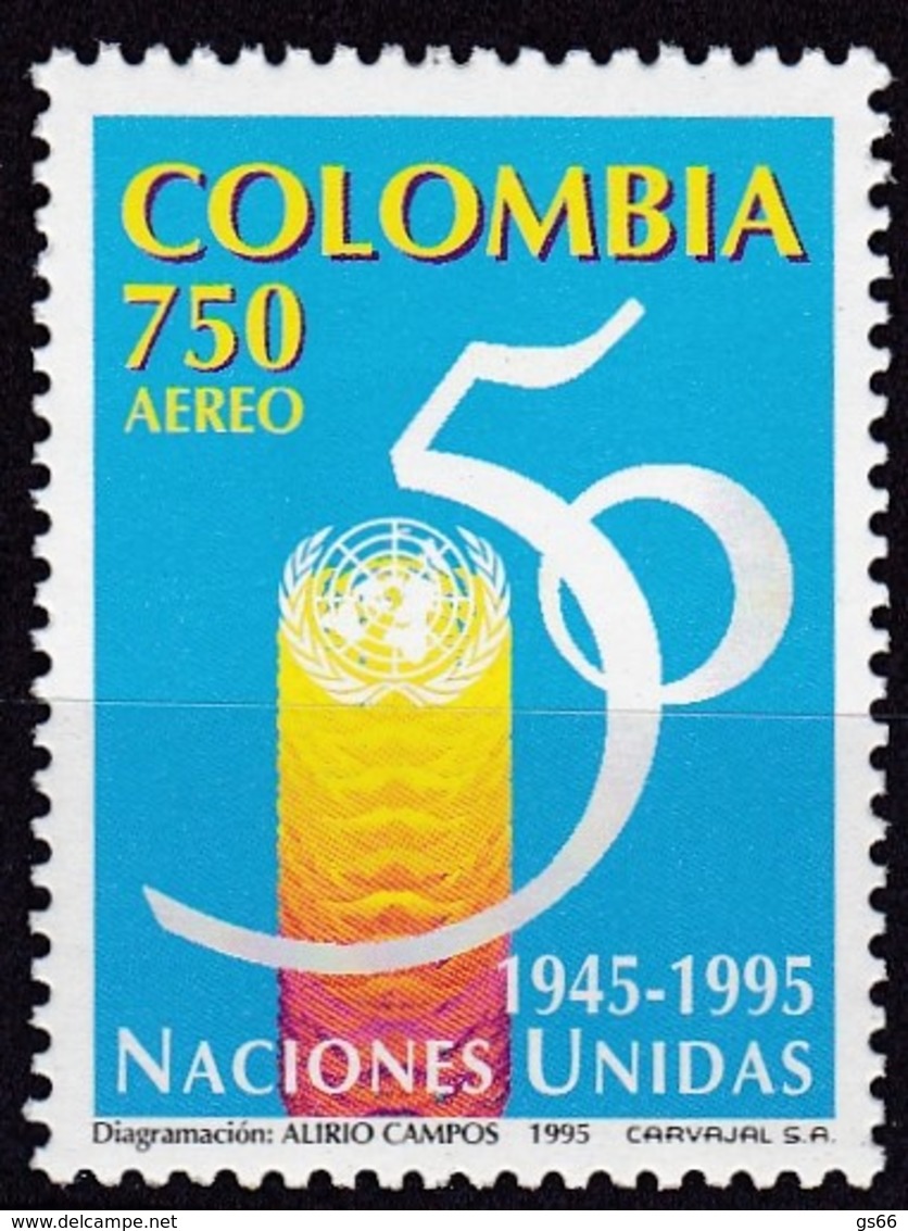 Kolumbien, 1995, 1987, 50 Jahre Vereinten Nationen (UNO). MNH ** - Colombia