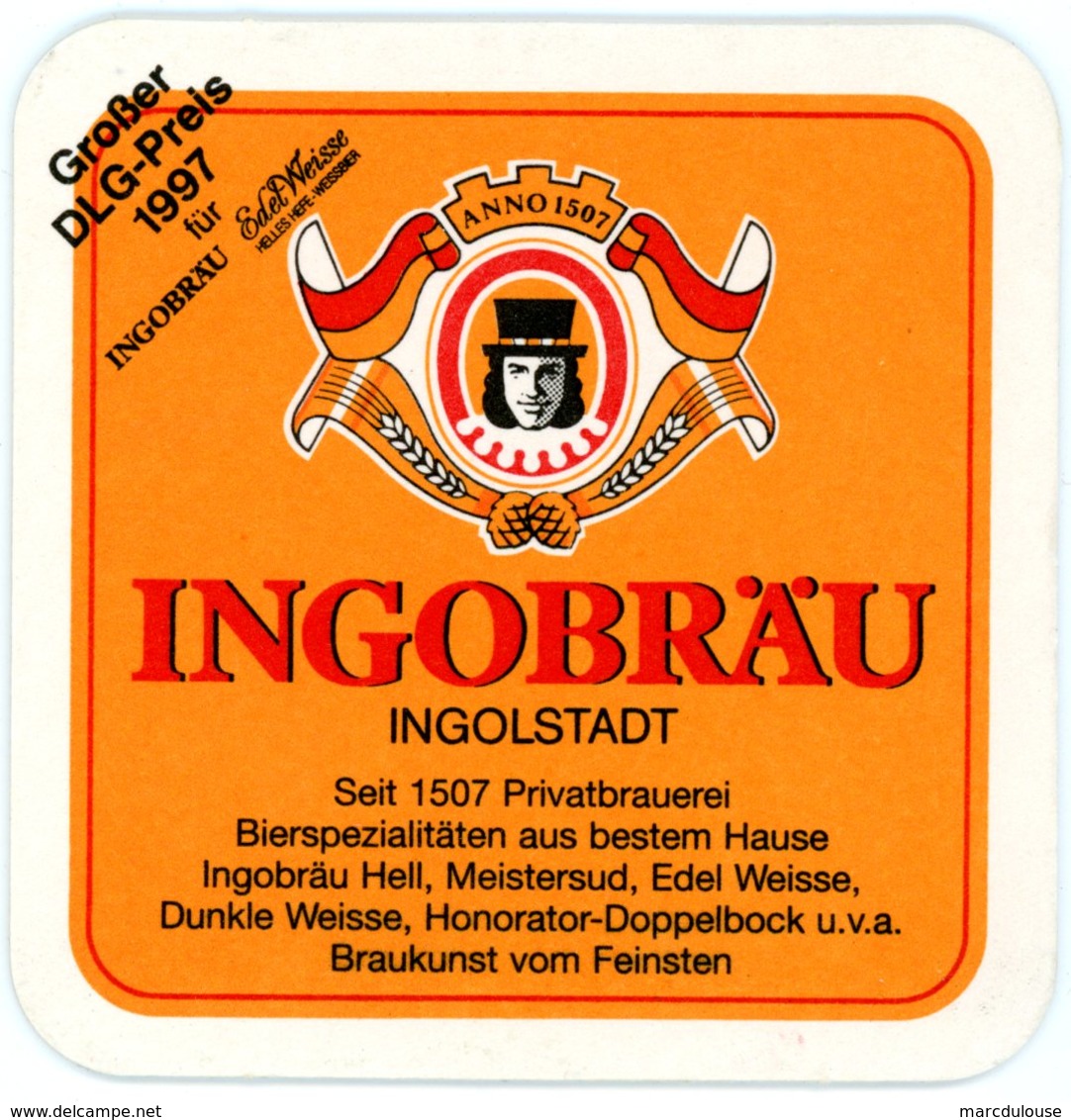 Deutschland. Ingobräu Ingolstadt. Seit 1507 Privatbrauerei. Braukunst Vom Feisten. Germany. Allemagne. Duitsland. - Bierdeckel