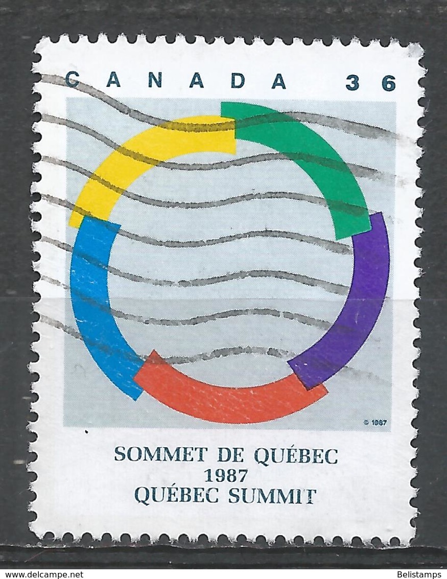 Canada 1987. Scott #1146 (U) Intl. Francophone Summit, Quebec ** Complet Issue - Oblitérés