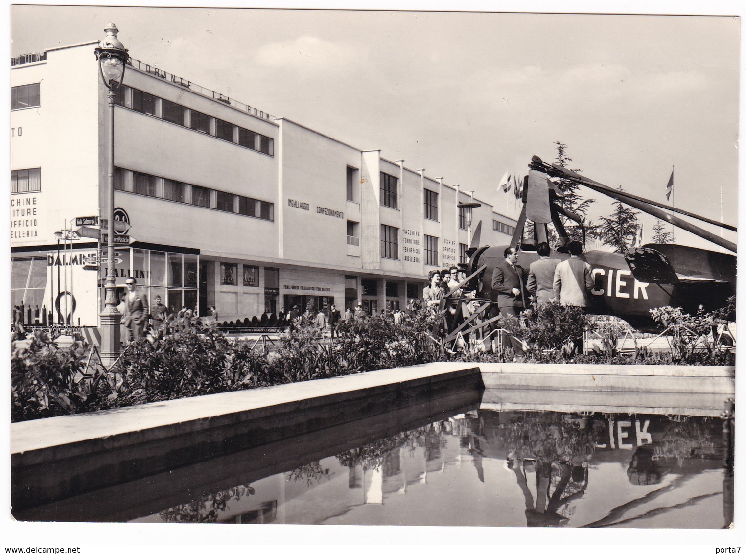 AEREO - PLAN - AEREO + ELICOTTERO - FIERA MILANO 1959 . SPEDITA 24-4-59 - 1946-....: Era Moderna