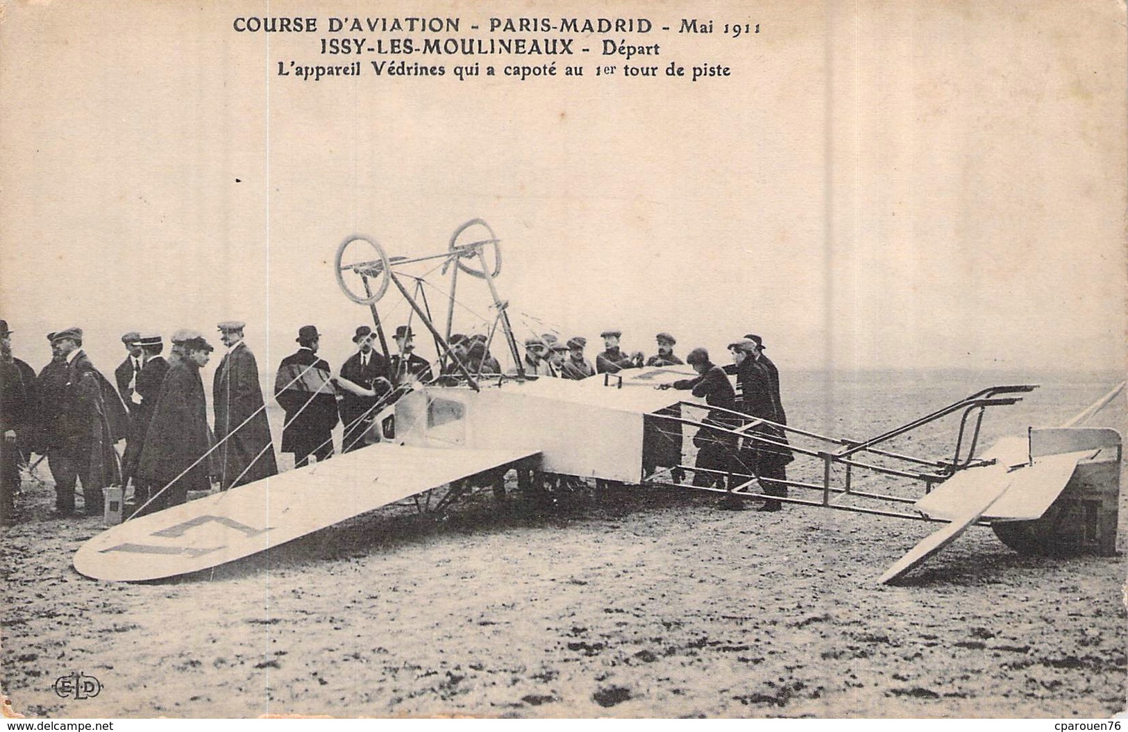 C P A 92] Hauts De Seine > Issy Les Moulineaux Mai 1911 Aviation L'appareil Védrines Qui A Capoté  Carte Animée - Issy Les Moulineaux