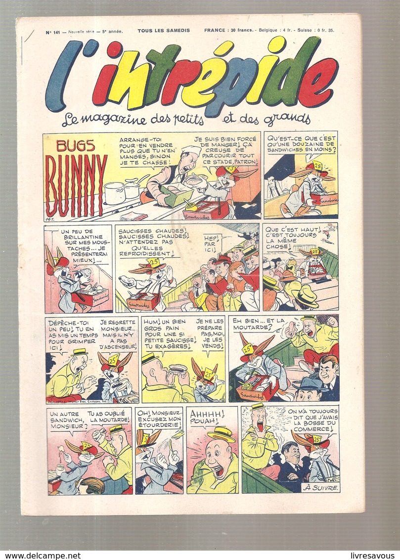 L'intrépide Magazine N°141 De 1952 Bugs Bunny - L'Intrépide