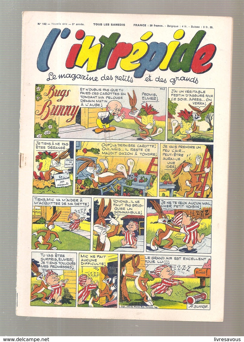 L'intrépide Magazine N°142 De 1952 Bugs Bunny - L'Intrépide