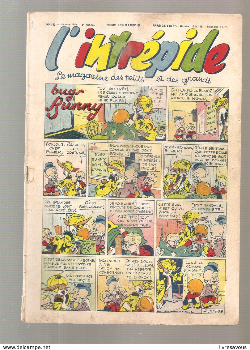 L'intrépide Magazine N°143 De 1952 Bugs Bunny - L'Intrépide
