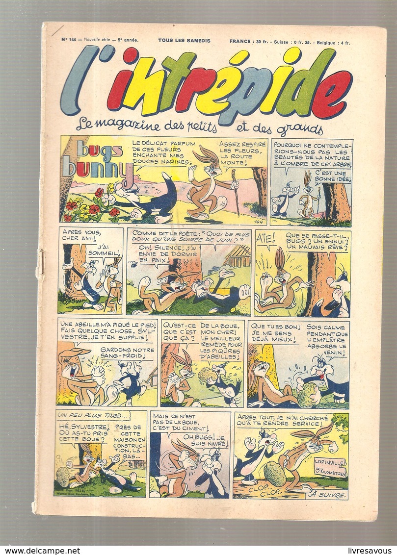 L'intrépide Magazine N°144 De 1952 Bugs Bunny - L'Intrépide