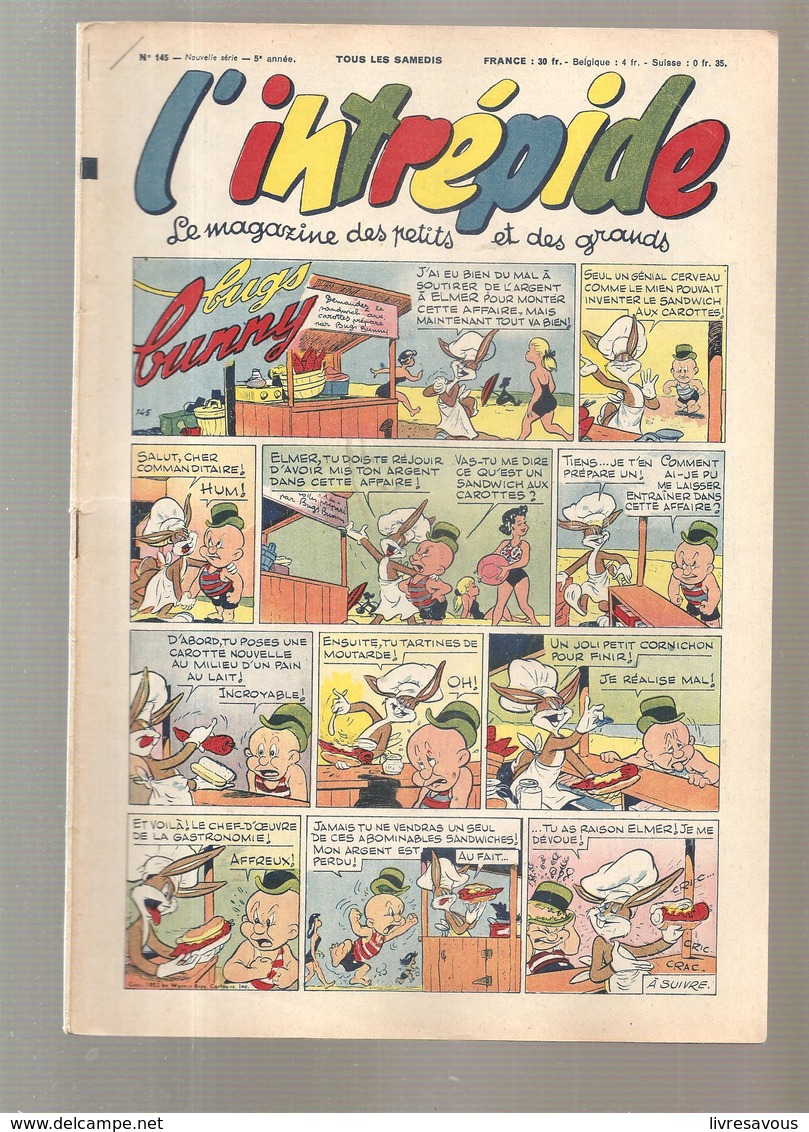 L'intrépide Magazine N°145 De 1952 Bugs Bunny - L'Intrépide