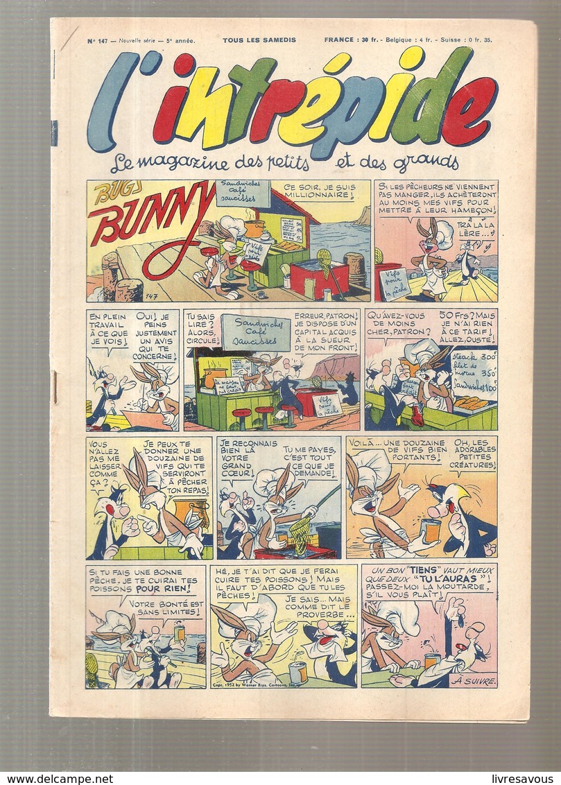 L'intrépide Magazine N°147 De 1952 Bugs Bunny - L'Intrépide