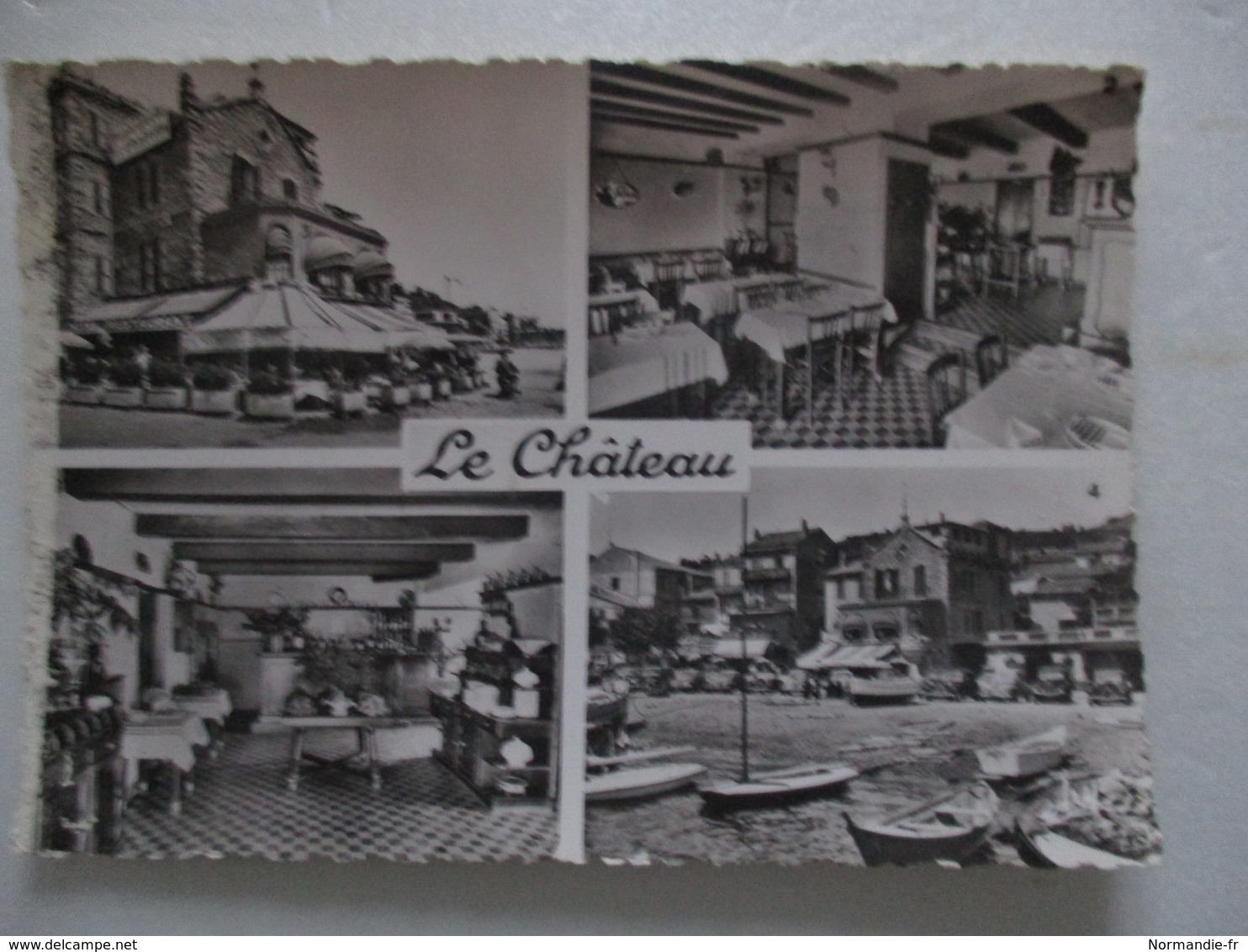 CPA CPSM VAR CP 83 LE LAVANDOU V1960 - GP ANIME Multivues Hôtel HOSTELLERIE LE CHATEAU/ CÔTE D'AZUR - ED TARDY  TBE - Le Lavandou