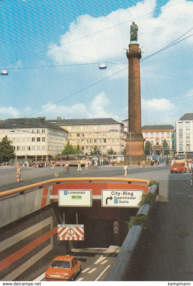 Tram/Strassenbahn Darmstadt,Tunnelstraßeneinfahrt Luisenplatz, Ungelaufen - Tramways