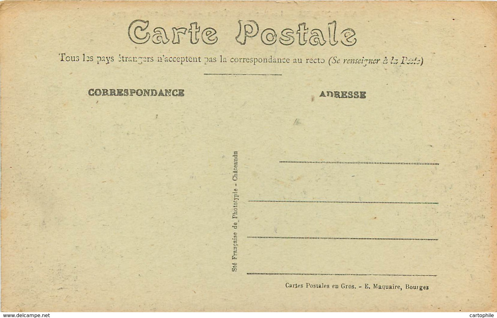 18 - LOT de 24 cpa de BOURGES écrites par le soldat Jean Sotty d'Oudry (71) de 1915 à 1918 en garnison au 1er RA