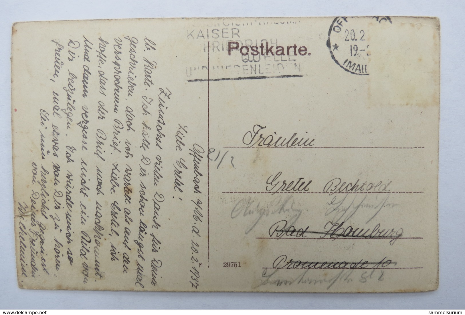 (11/2/7) Postkarte/AK "Offenbach A. M."  Isenburgring Um 1937 - Offenbach