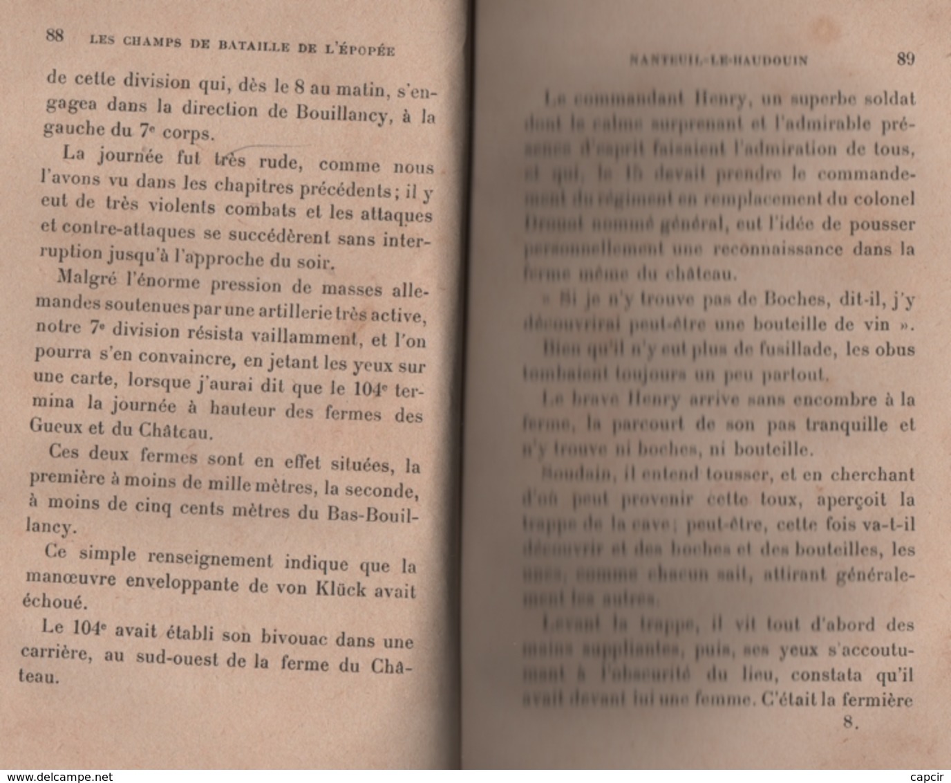 1914. La Première Bataille De La Marne. Les Combats De Nanteuil­-le­-Haudouin  à Sommesous (6 Scannes) - 1914-18