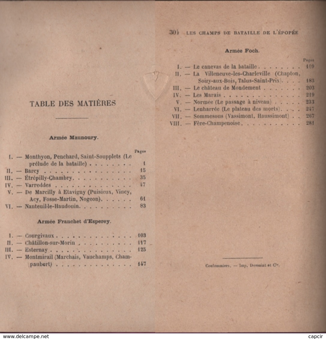 1914. La Première Bataille De La Marne. Les Combats De Nanteuil­-le­-Haudouin  à Sommesous (6 Scannes) - 1914-18