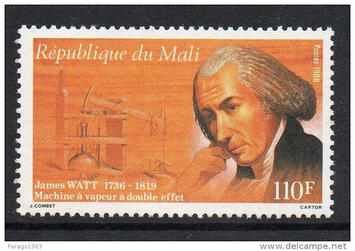 1986 Mali James Watt Inventor Steam Engine   MNH Complete Set Of 1 - Mali (1959-...)