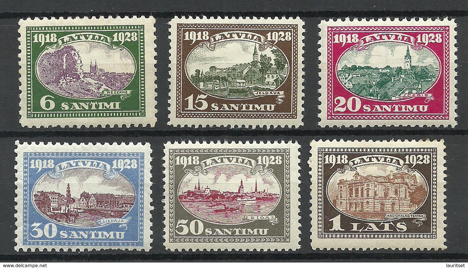 LETTLAND Latvia 1928 Michel 132 - 137 * - Lettonie