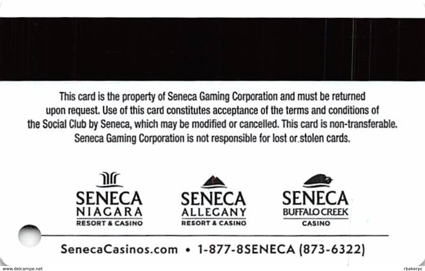 Seneca Gaming - Multi NY Casino Slot Card - Casino Cards