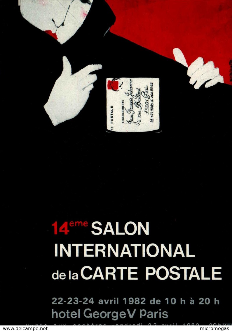 14ème Salon International De La Carte Postale - Paris, Hôtel George V, 1982 - Bourses & Salons De Collections