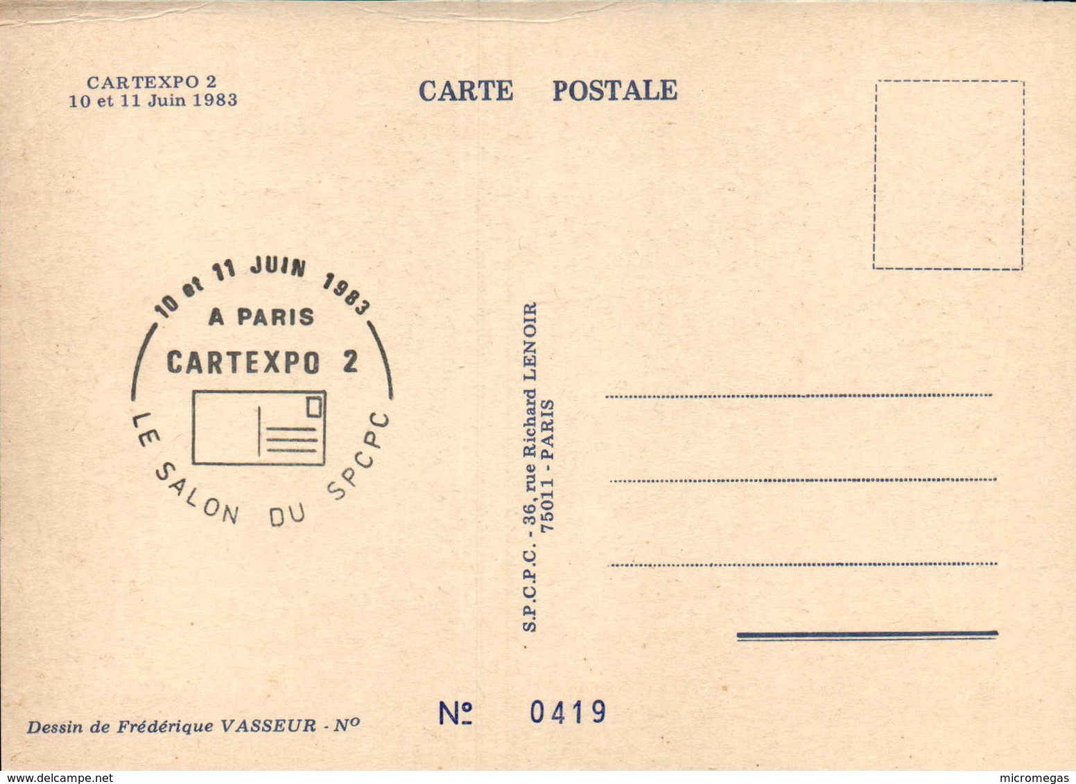 Cartexpo 2 - Salon De La Carte Postale à La Mutualité, 1983 - Bourses & Salons De Collections